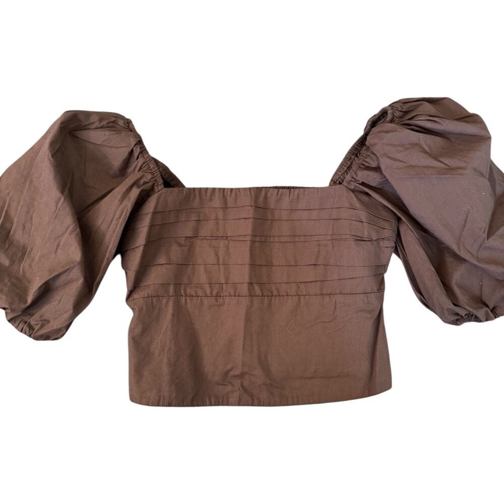 Abercrombie & Fitch brown crop top Sz Small